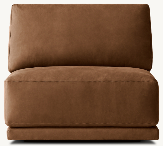 Bella Modular Leather Armless Chair