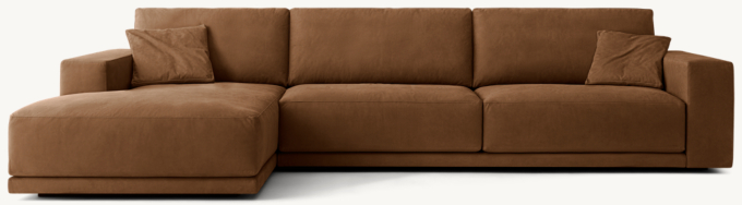 Bella Leather Left-Arm Sofa-Chaise Sectional