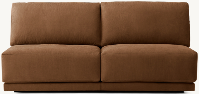 Bella Leather Armless Sofa