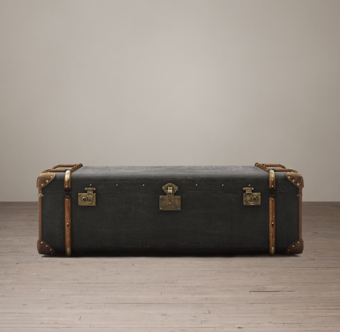 Richards' Trunk Coffee Table - Charcoal Canvas