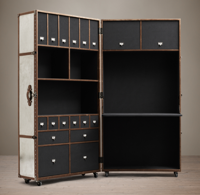 Mayfair Steamer Trunk 3-Drawer Desk from Restoration Hardware — Resiklo  Design