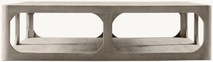 60" square table shown in Aged Elm.