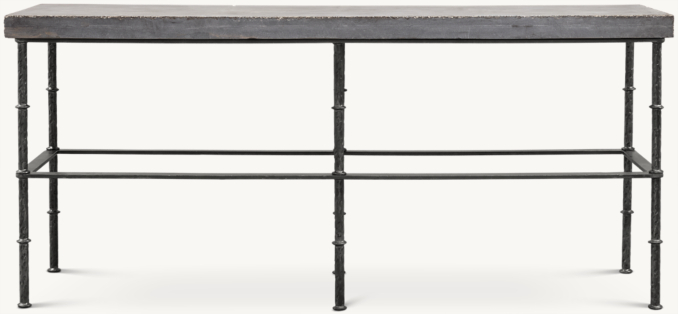 Front view of Rowen Bluestone Console Table 