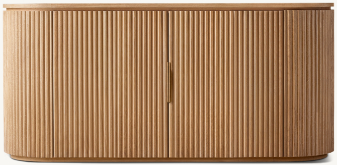 Front view of Byron Double-Door Media Console 
