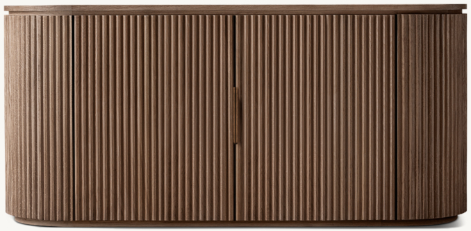 Front view of Byron Double-Door Media Console 