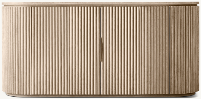 Front view of Byron Double-Door Media Console 