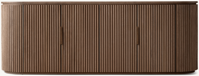 Front view of Byron 4-Door Media Console 