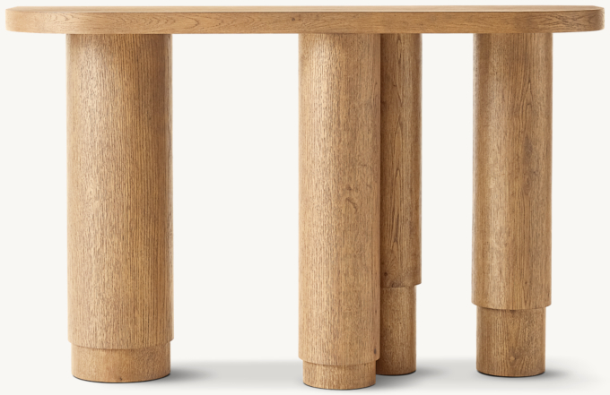 Oak Tropez Demilune Console Table