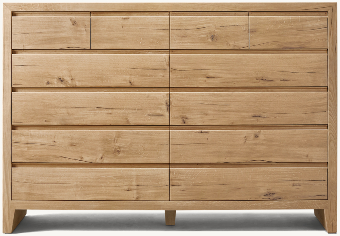 Wyeth Oak 12-Drawer Dresser