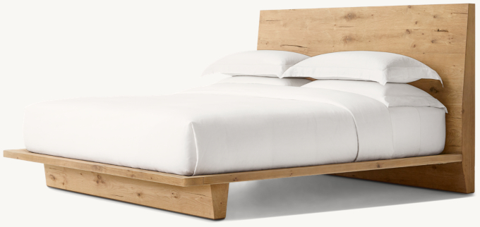 Wyeth Oak Panel Platform Bed