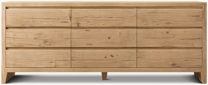 Wyeth Oak 9-Drawer Dresser