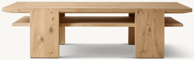 Wyeth Oak Floating Square Coffee Table