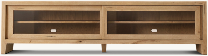 Wyeth Oak Glass Media Console