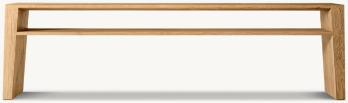 Wyeth Oak Open Low Console Table