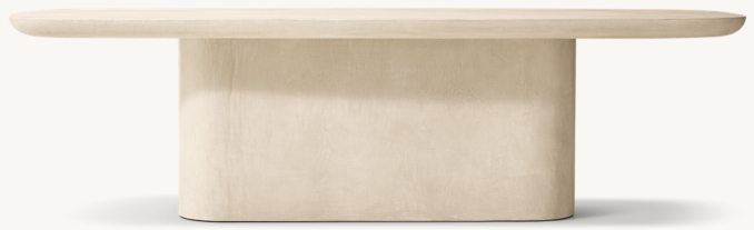 Vue de Face - Otto - Table à Manger - Béton Crème