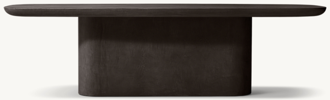 Vue de Face - Otto - Table à Manger - Béton Noir