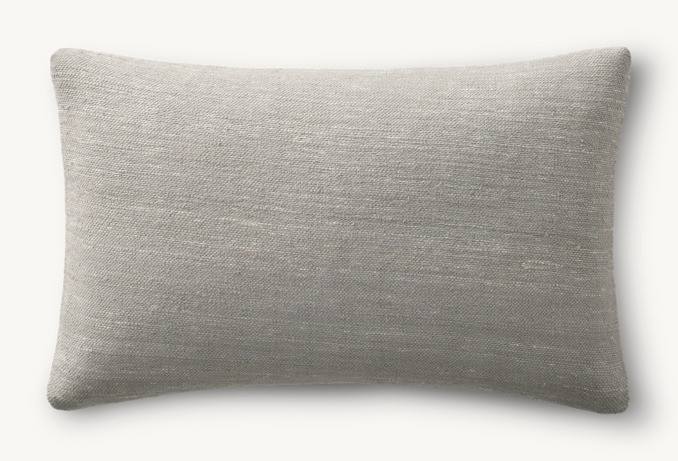 Overhead view of Savah Handwoven Wave Pillow Cover - Lumbar  