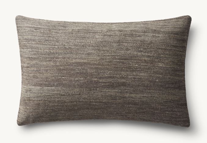 Overhead view of Savah Handwoven Wave Pillow Cover - Lumbar  