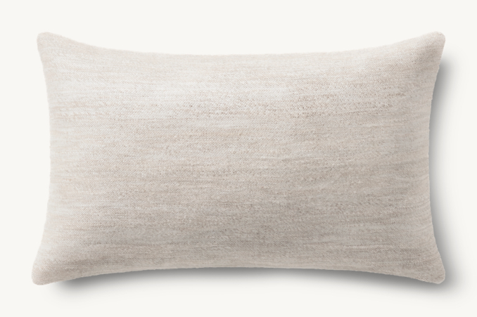 Overhead view of Savah Handwoven Wave Pillow Cover - Lumbar  