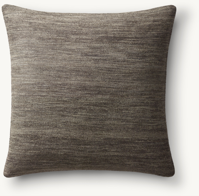 Overhead view of Savah Handwoven Wave Pillow Cover - Square  