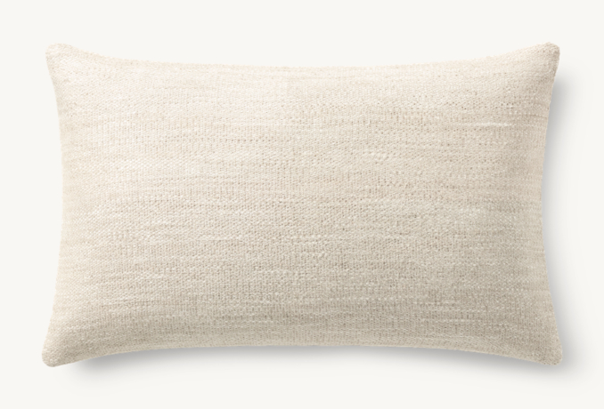 Overhead view of Savah Handwoven Linear Pillow Cover - Lumbar  