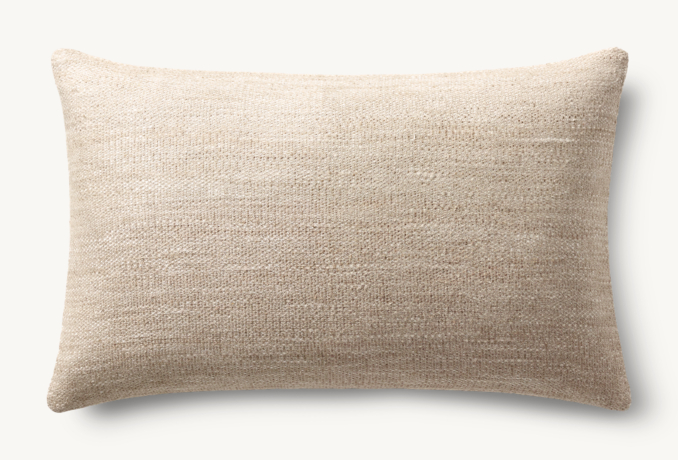 Overhead view of Savah Handwoven Linear Pillow Cover - Lumbar  