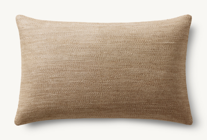 Overhead view of Savah Handwoven Linear Pillow Cover - Lumbar  