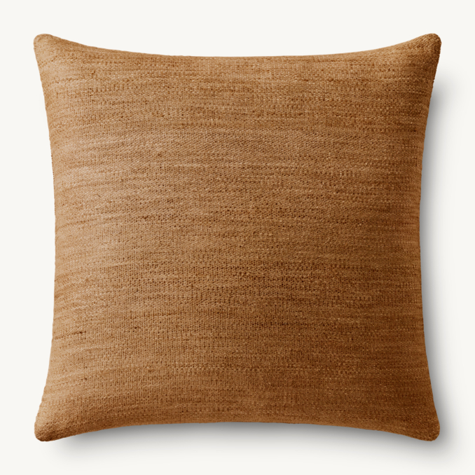 Overhead view of Savah Handwoven Linear Pillow Cover - Square  