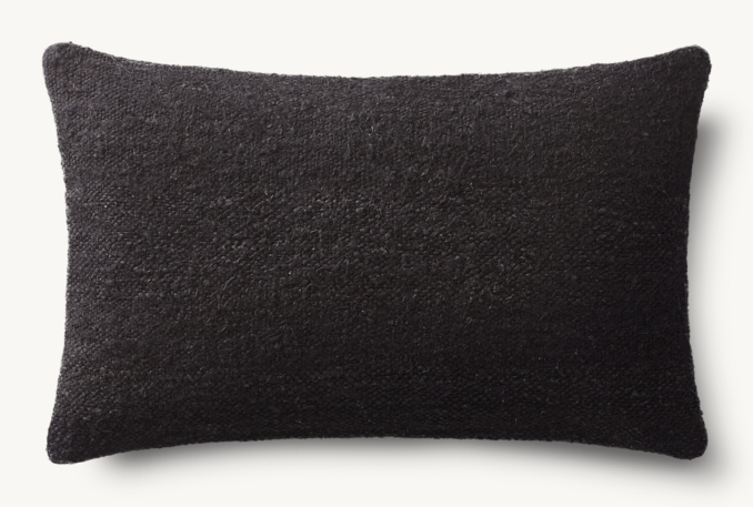 Overhead view of Surrana Linen Solid Pillow Cover - Lumbar  