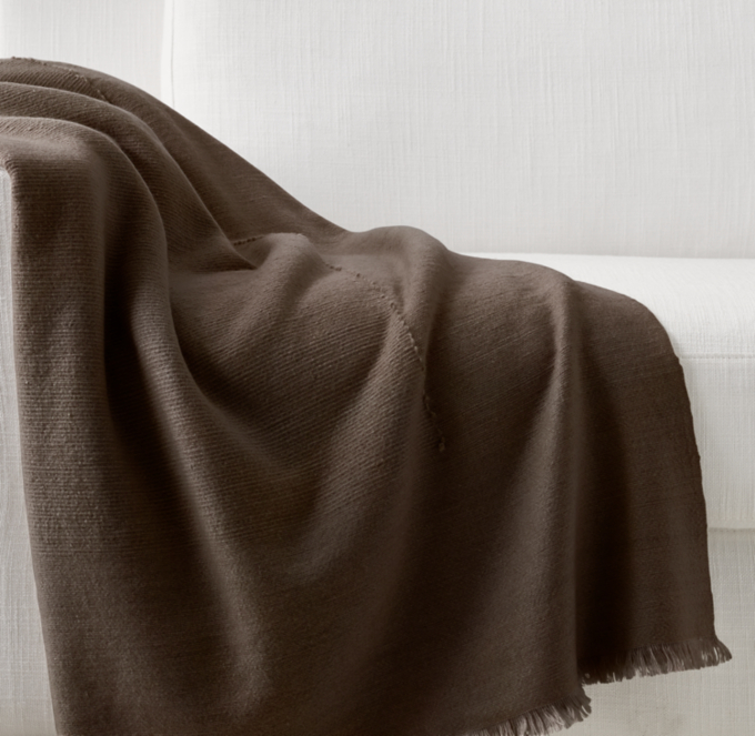 Nepalese Hand-Spun Cashmere & Merino Throw