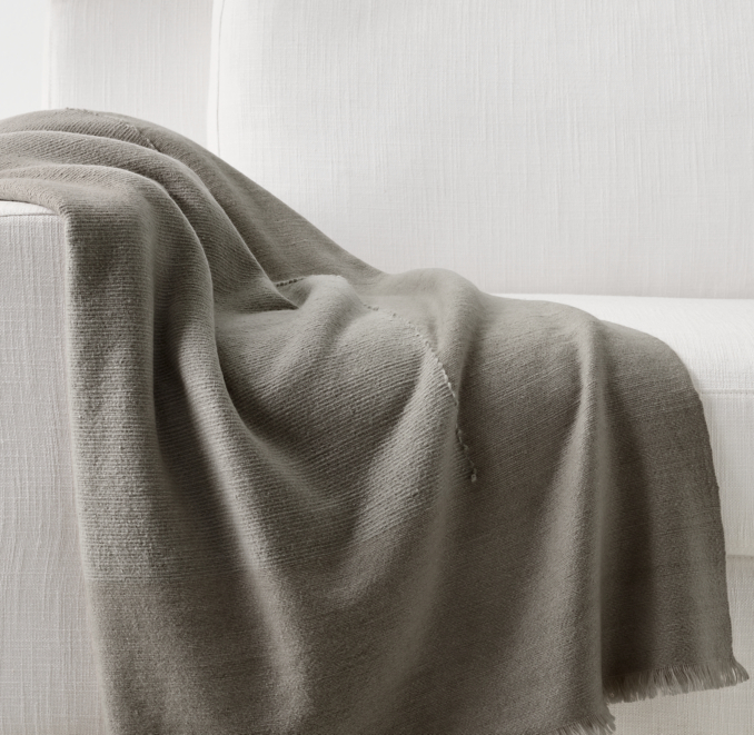 Nepalese Hand-Spun Cashmere & Merino Throw