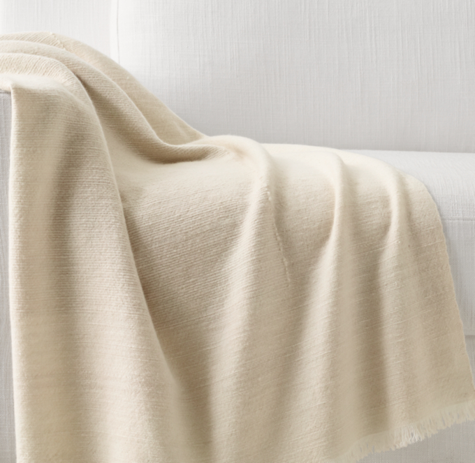 Nepalese Hand-Spun Cashmere & Merino Throw