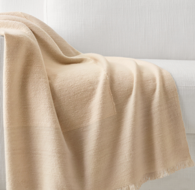 Nepalese Hand-Spun Cashmere & Merino Throw
