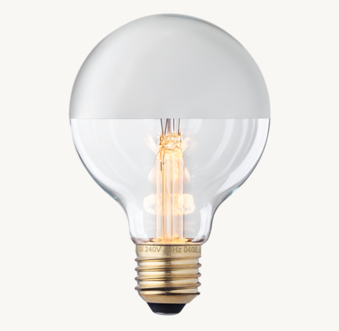 G80 Globe Mirrored E27 LED Bulb 6W