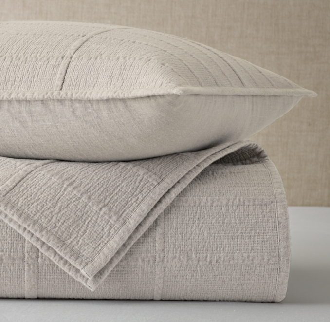 Linen Grid Coverlet