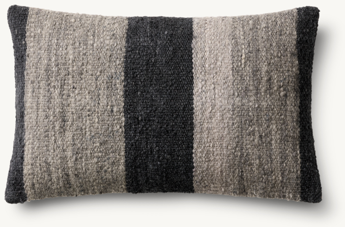 Overhead view of Taos Vertical Stripe Pillow Cover - Lumbar 