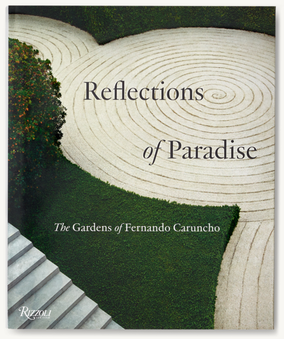 Overhead view of Reflections Of Paradise: The Gardens Of Fernando Caruncho By Gordon Taylor 