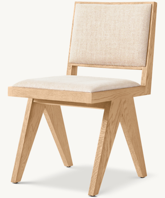 Jakob Framed Fabric Dining Side Chair | RH