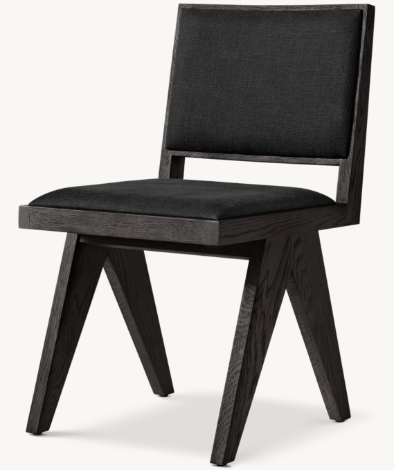 Jakob Framed Fabric Dining Side Chair | RH