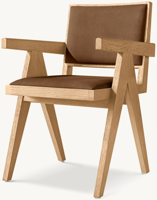 Jakob Framed Leather Dining Armchair