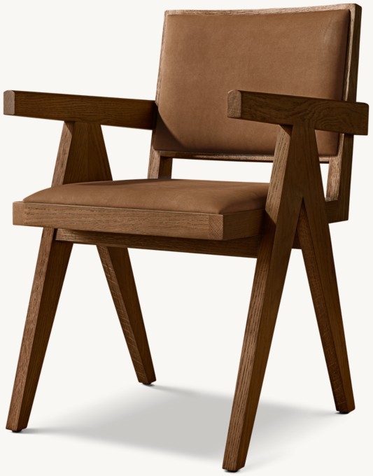 Jakob Framed Leather Dining Armchair