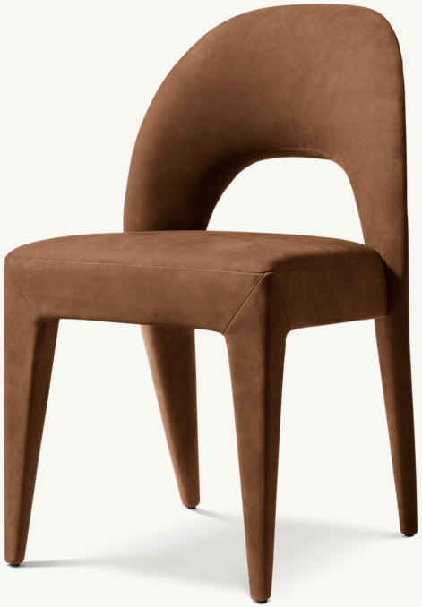 Three Quarter view of Bianca Leather Dining Side Chair 