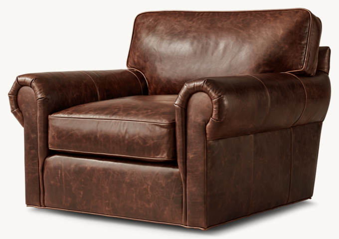 Original Lancaster Leather Swivel Chair