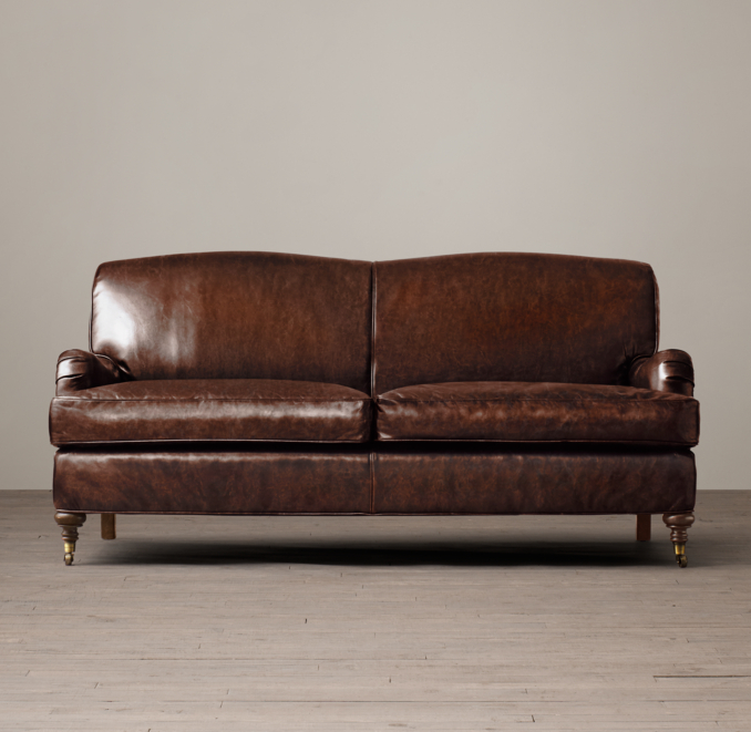 6' Barclay Leather Sofa