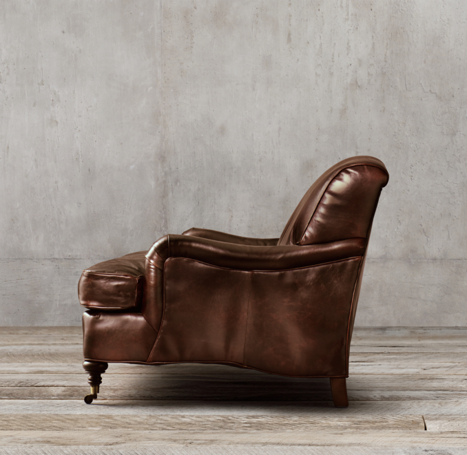 6' Barclay Leather Sofa