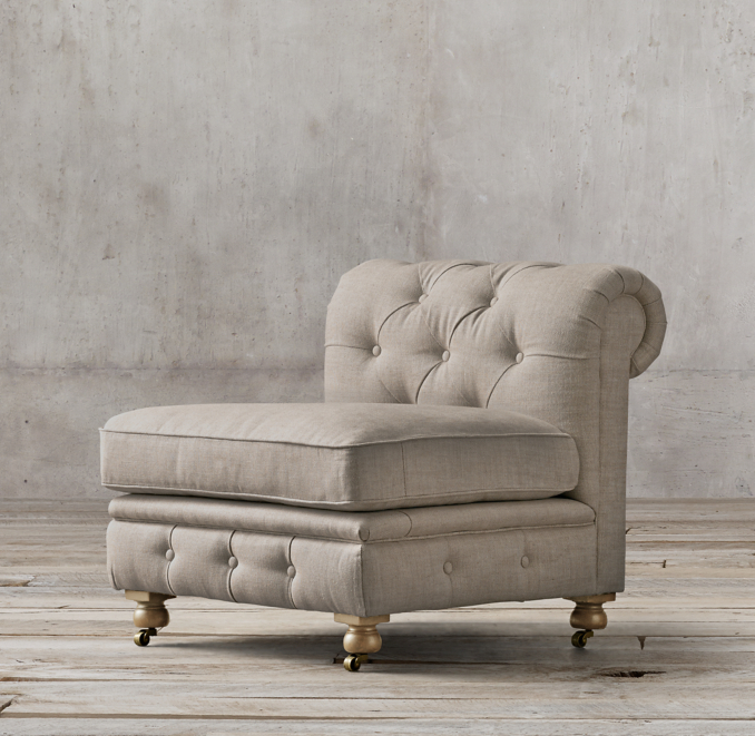 Petite Kensington Upholstered Armless Chair