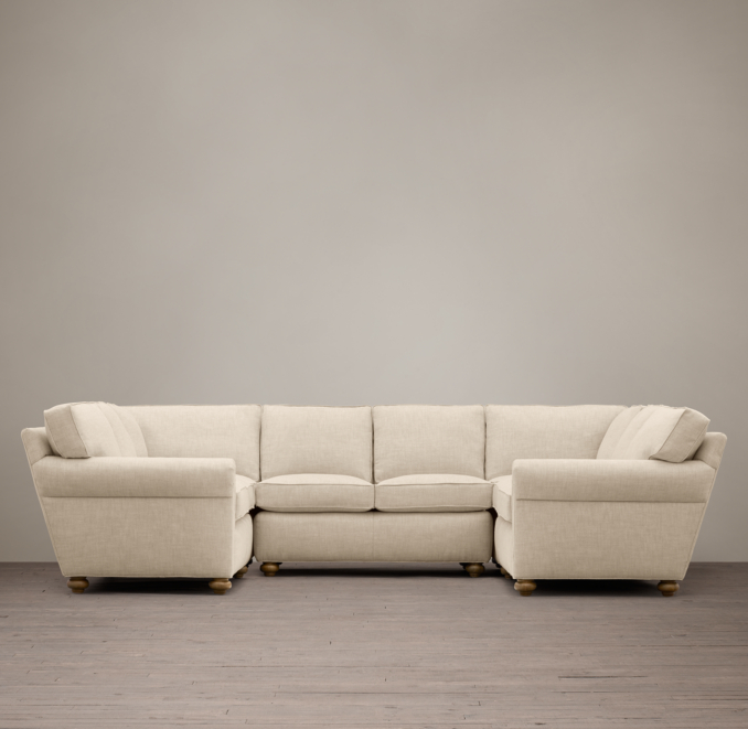Petite Original Lancaster Upholstered USofa Sectional