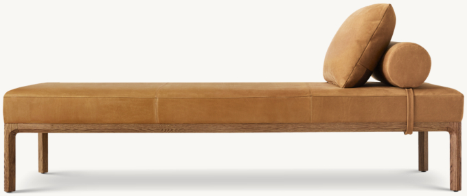 Padua Leather Single-Bolster Daybed