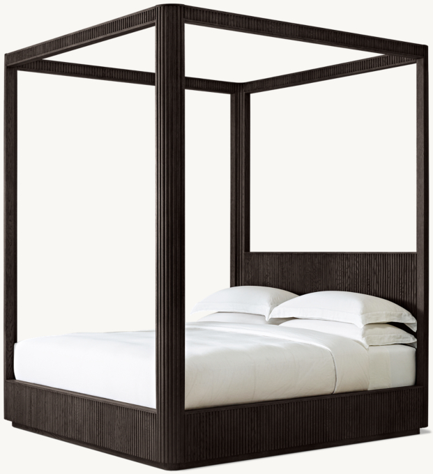 Black canopy bed restoration hardware discount