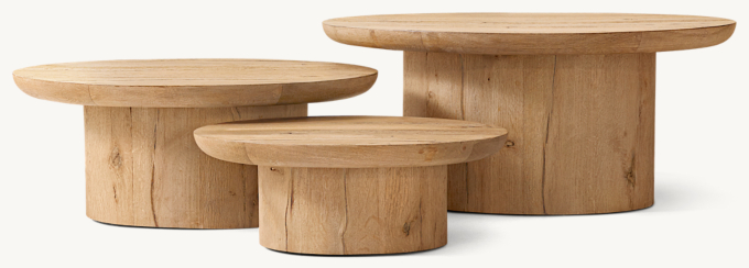 Oslo Pedestal Nesting Coffee Table